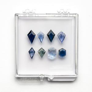 7.10cttw 8pc Geometric Rosecut Sapphire Parcel 20030-04