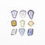 10.70cttw 9pc Geometric Portrait Cut Sapphire Parcel 23794-00