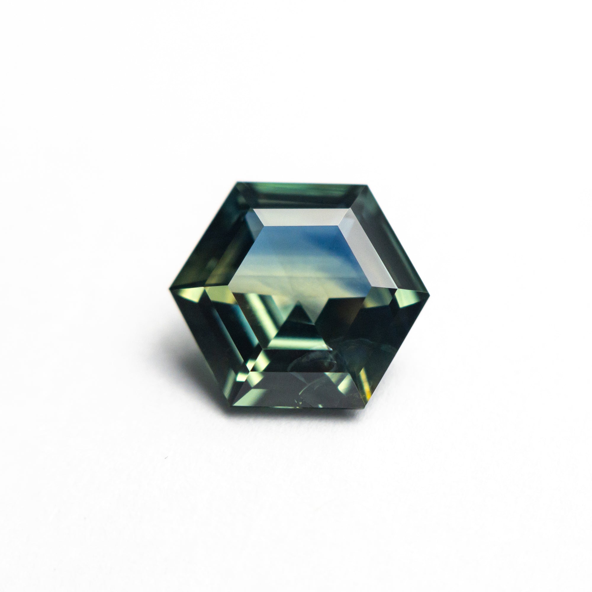 2.12ct 8.79x7.61x4.13mm Hexagon Step Cut Sapphire 25382-02