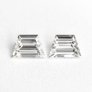 1.06cttw 2pc 6.57x4.34x2.33mm 6.45x4.29x2.30mm VVS2 G Trapezoid Step Cut Matching Pair 25535-01