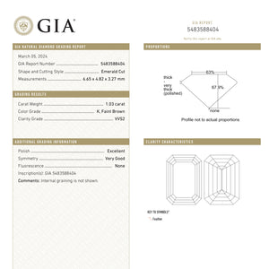 1.03ct 6.62x4.82x3.27mm GIA VVS2 K Cut Corner Rectangle 🇨🇦 25095-01