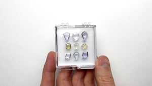 10.70cttw 9pc Geometric Portrait Cut Sapphire Parcel 23794-00