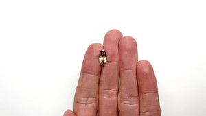 2.02ct 13.01x6.09x3.28mm GIA VVS1 Fancy Yellow-Brown Geo Oval Step Cut 26179-01