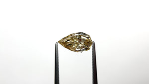 2.00ct 11.41x6.93x3.79mm GIA VS2 Fancy Yellow-Brown Geo Pear Step Cut 🇿🇦 26094-01