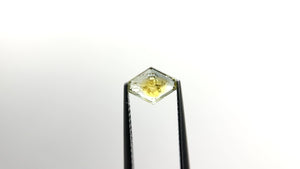 1.56ct 8.08x6.42x3.50mm Yellow-Green Hexagon Rosecut Sapphire 22434-103