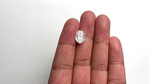 5.53ct 11.79x8.79x6.00mm Fancy White Modern Antique Oval Old Mine Cut 19722-01